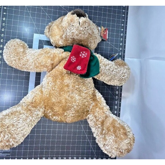 Vtg 2003 JCPenney Holiday Collection Golden Teddy Bear Plush Large 22" w BOW - Picture 16 of 16